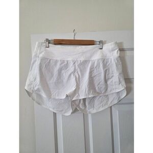 Lululemon White Speed Up Short 14Tall